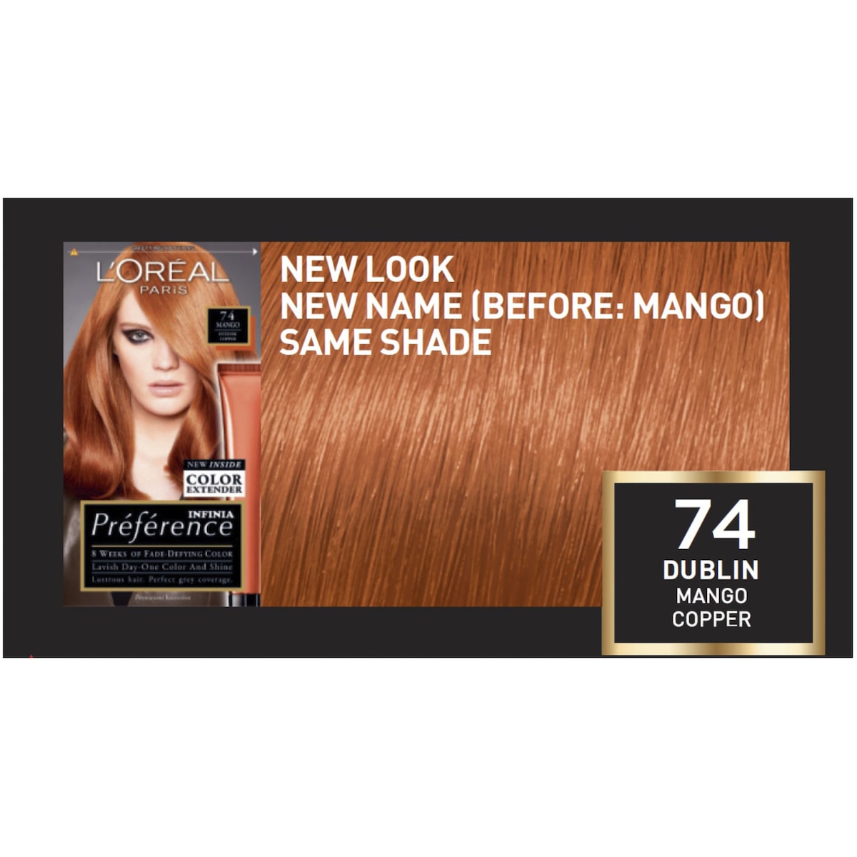 Loreal Paris Preference Hair Colour 7.4 Mango Copper Each
