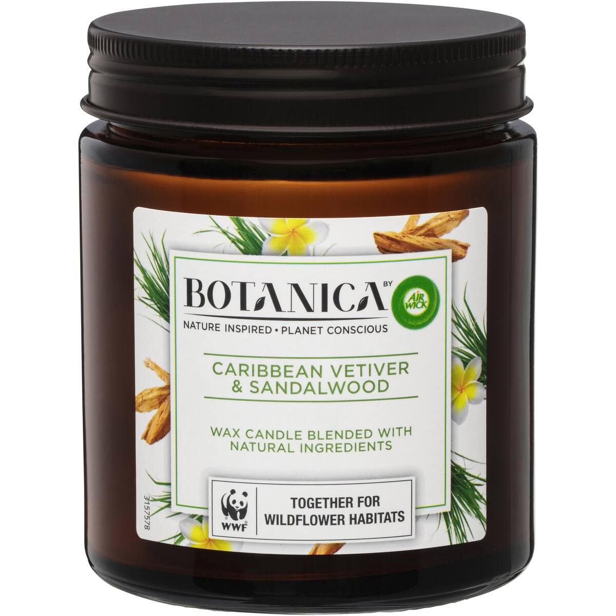Botanica Caribbean Vetiver & Sandalwood Candle 205g