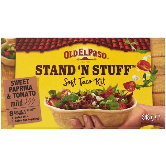 Old El Paso Stand n Stuff Soft Taco Kit Mexican Style 348g