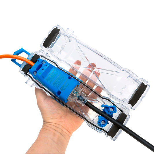 Ampfibian 15A Weatherproof Caravan Surge Protector With Outlet Tester