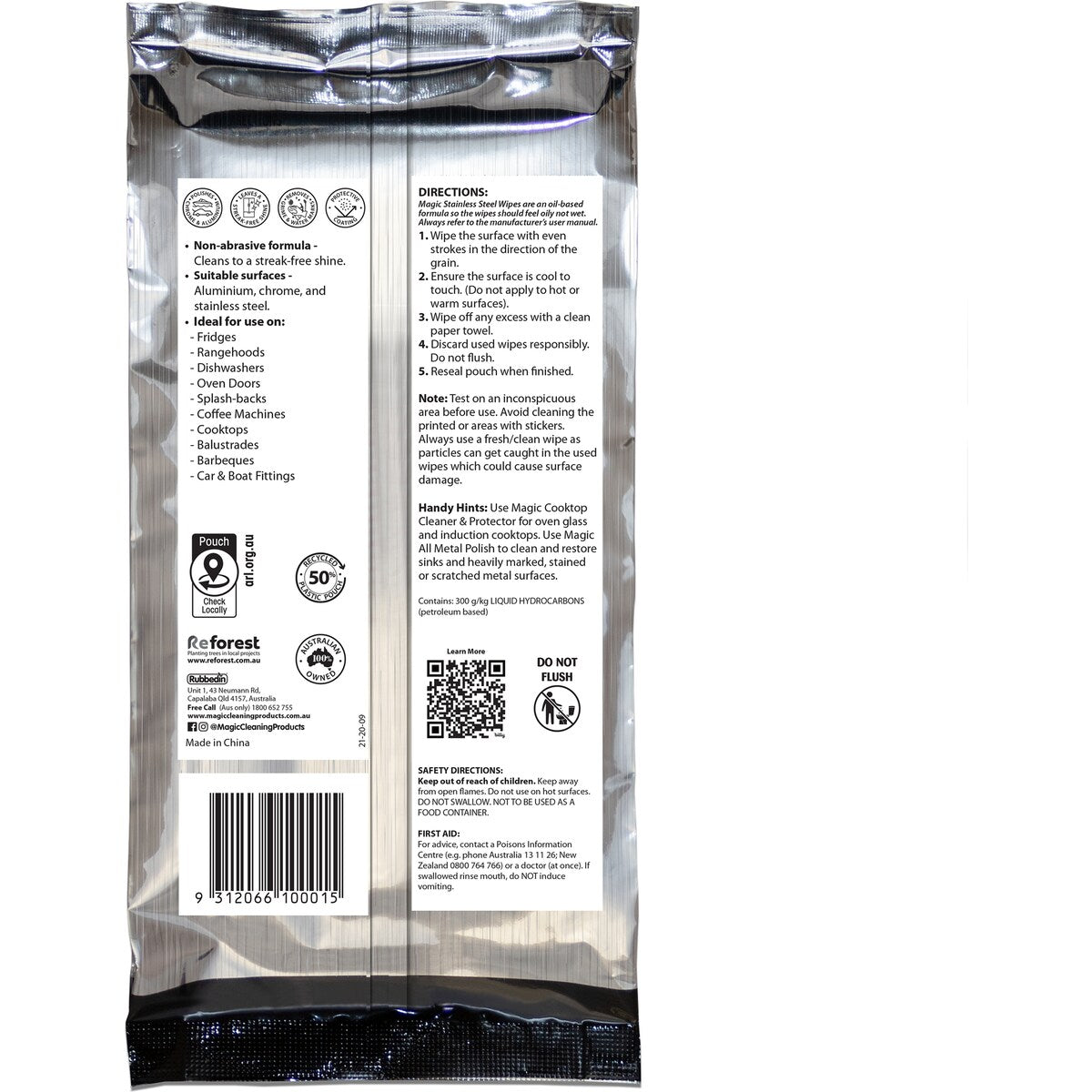 Magic Stainless Steel Wipes Magic Wipes 20 pack