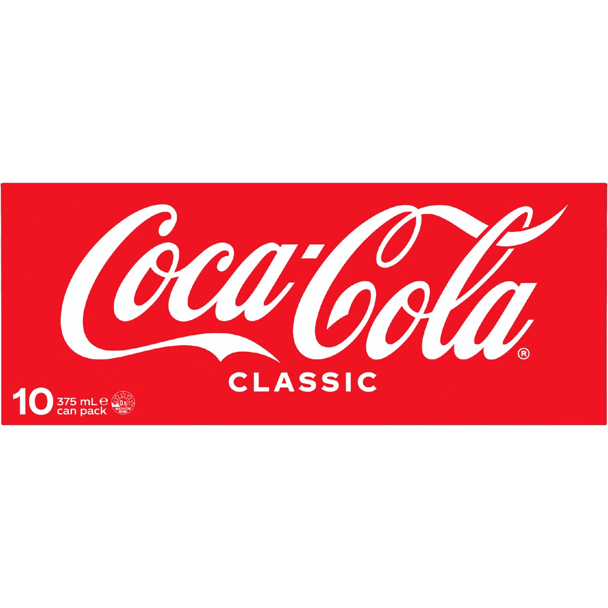 Coca - Cola Classic Soft Drink Multipack Cans 375ml X 10 Pack
