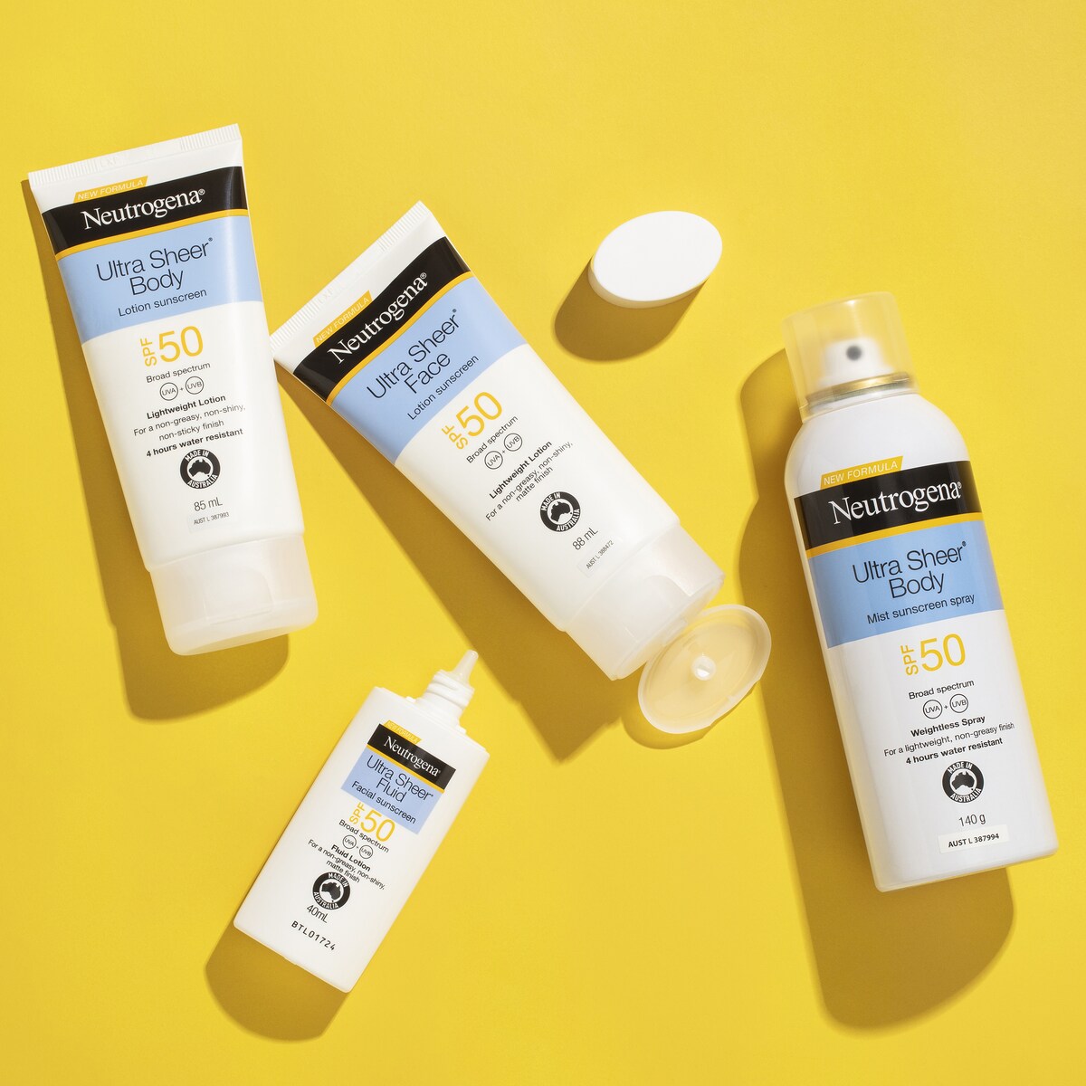 Neutrogena Ultra Sheer Body Mist Spf 50 Sunscreen 140g