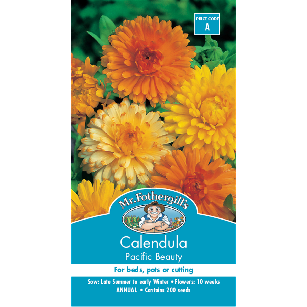 Mr Fothergill Calendula Pacific Beauty Flower Seed - 60cm - Hardy - Easy Grow