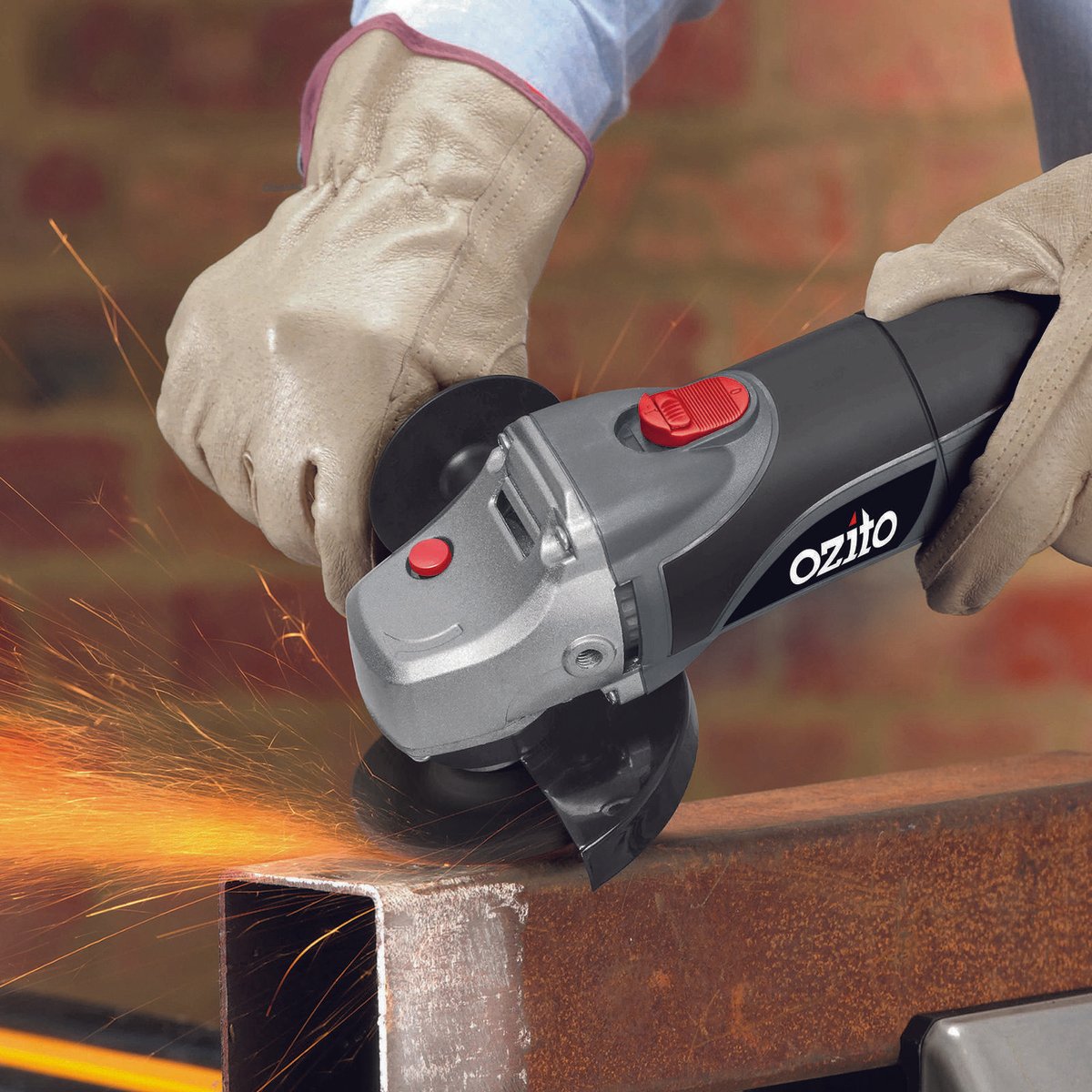 Ozito Angle Grinder 100mm 850W Metal Plastic Durable Tool
