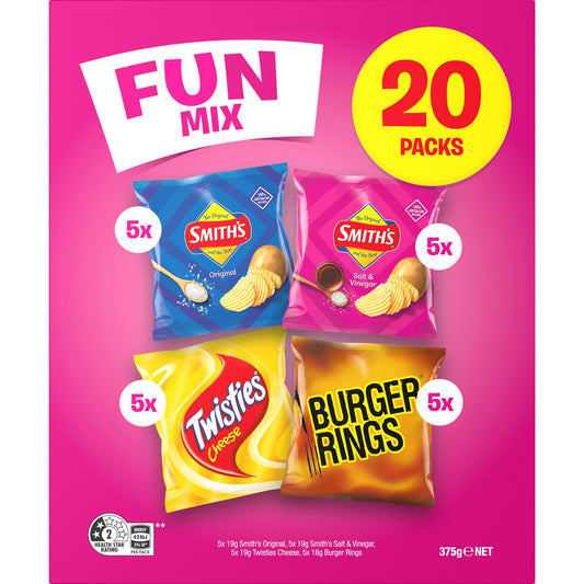 Smiths Potato Chips Fun Mix Multipack Variety 20 Pack