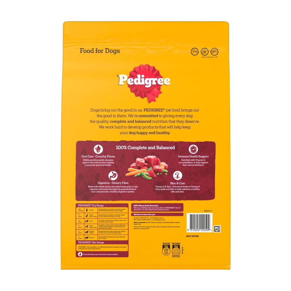 Pedigree Real Beef With Vegies Small Breed Dry Dog Food - 2.5kg