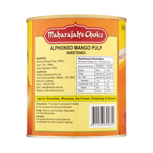 Maharajah's Choice Alphonso Mango Pulp - 850g