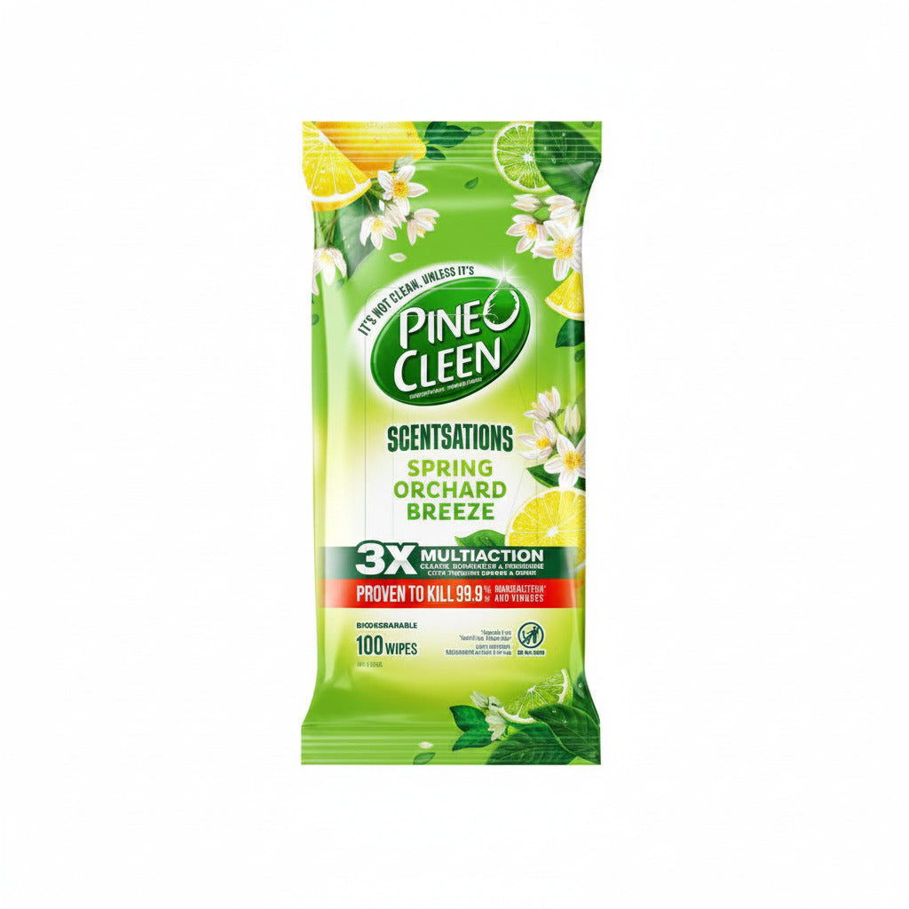 Pine O Cleen Scentsations Spring Orchard Breeze Wipes - 100 Pack