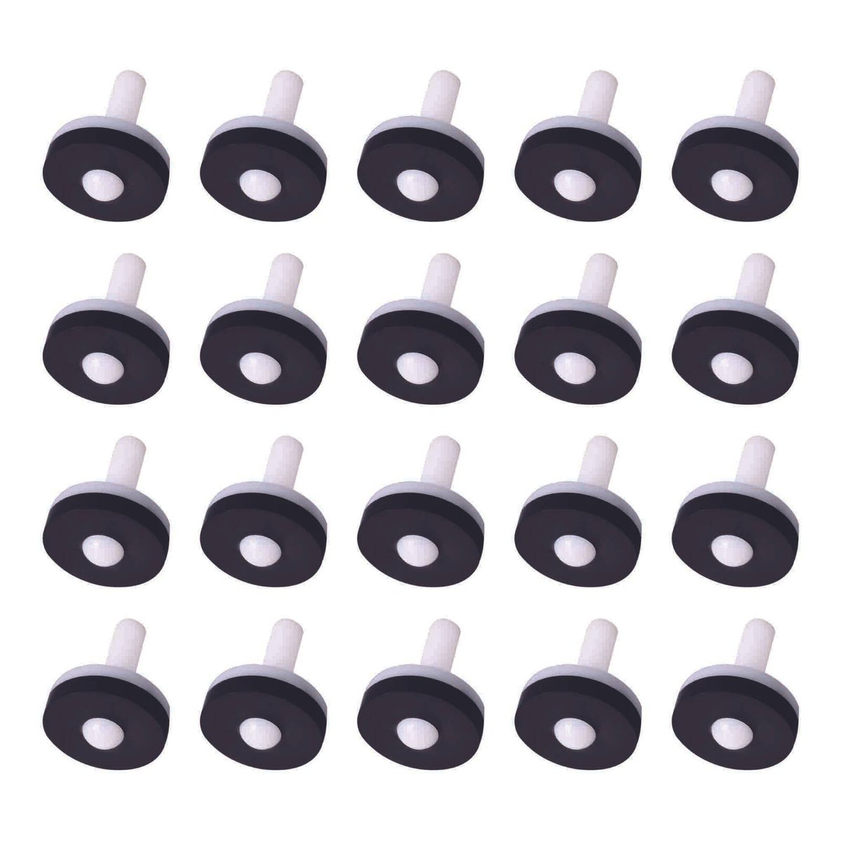 Kinetic 12mm Nylon Tap Valve 20 Pack - Drip-Free - Easy Install - Black