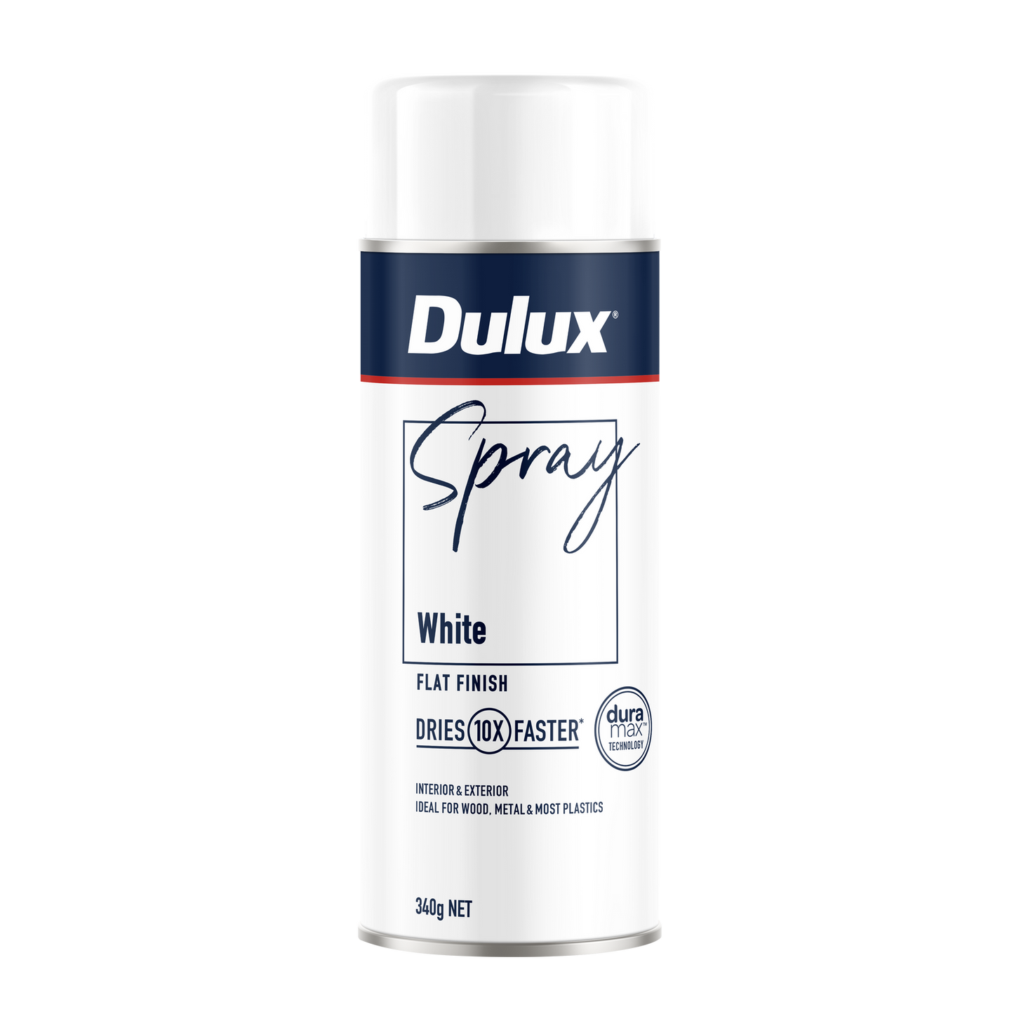 Dulux Spray Paint - 340g - White Flat