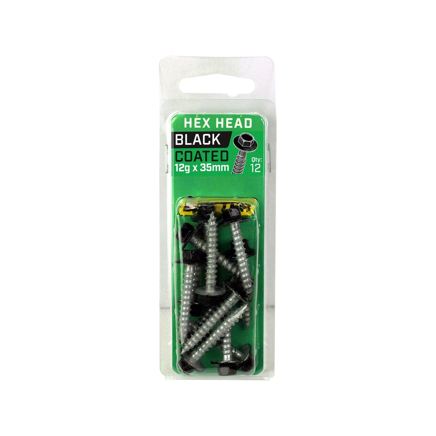 Otter Black Hex Head Screws - 12 x 35mm - 12 Pack