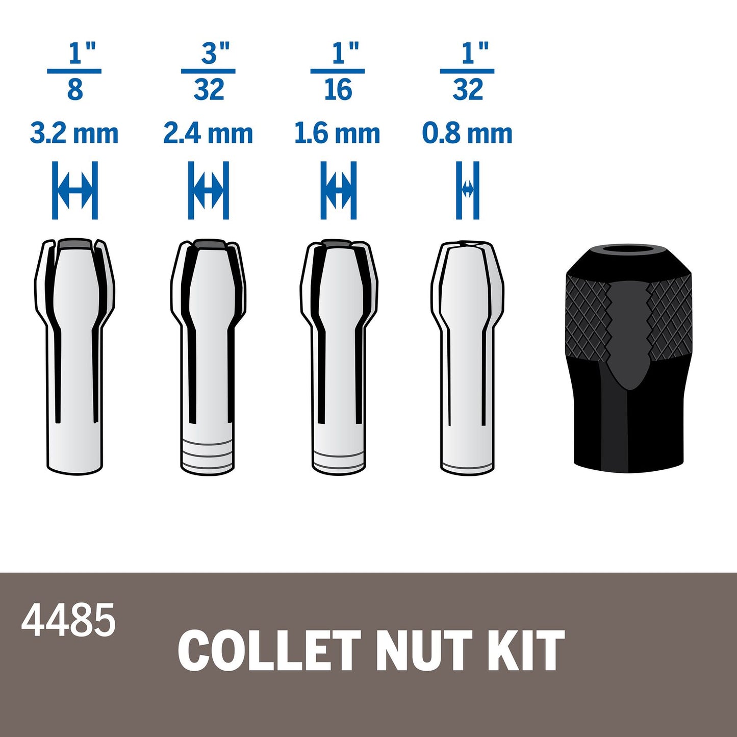 Dremel Quick Change Collet Nut Kit