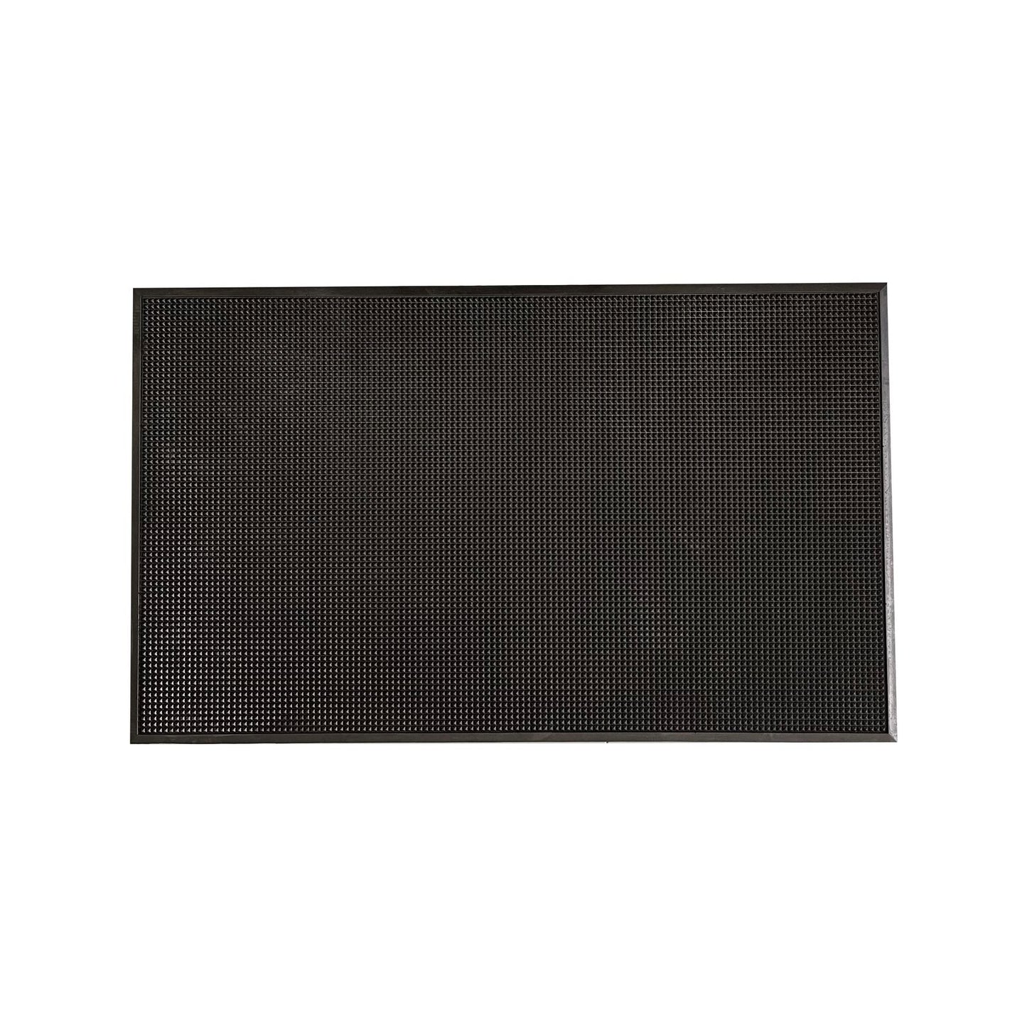 Bayliss Pyramid Rubber Outdoor Mat - 90 x 150cm - Black
