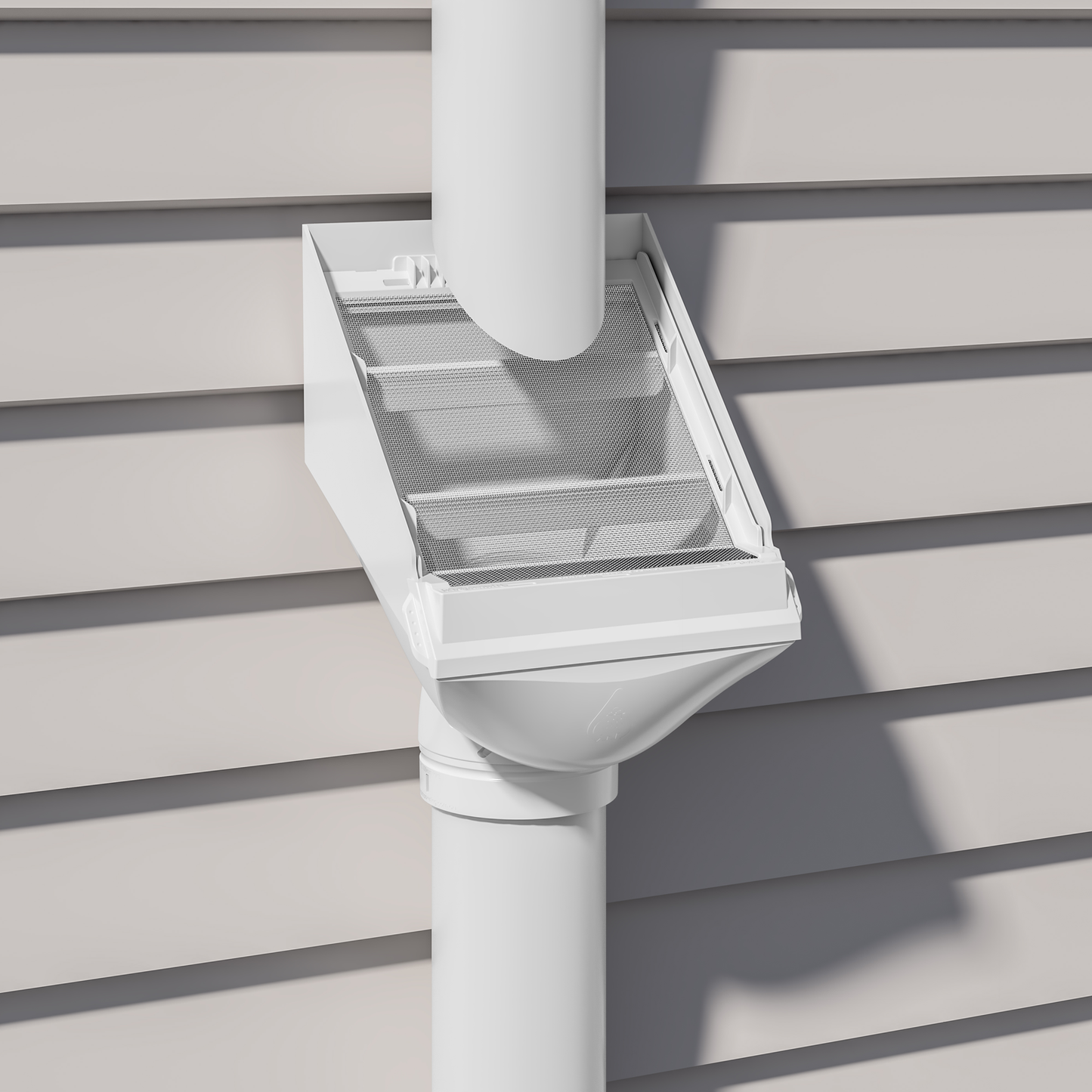 Rain Harvesting Leaf Beater Rain Head - 90mm - White - RHLB20