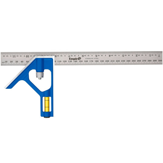 Empire Combination Square - 300mm - Stainless Steel - BLADE-LOCK™