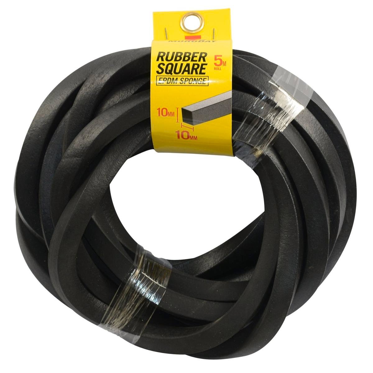 Moroday Rubber 10mm x 10mm x 5m Square Sponge Black EPDM Durable Flexible
