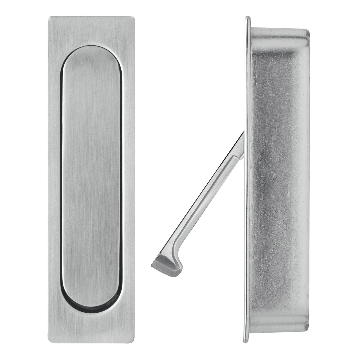 Delf Brushed Nickel Edge Pull Sliding Door Handle - 26mm