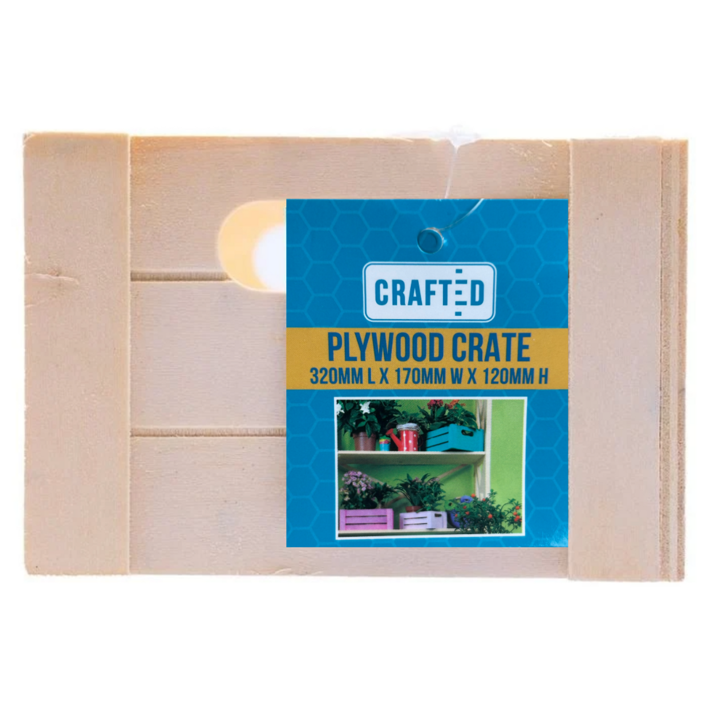 Crafted Plywood Crate - 32 x 17 x 12cm