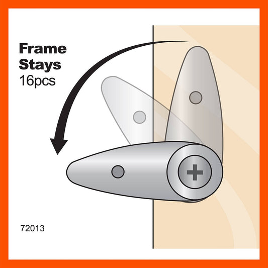 Everhang Picture Frame Stay - 21mm x 7mm - Nickel Plated - 16 Pack