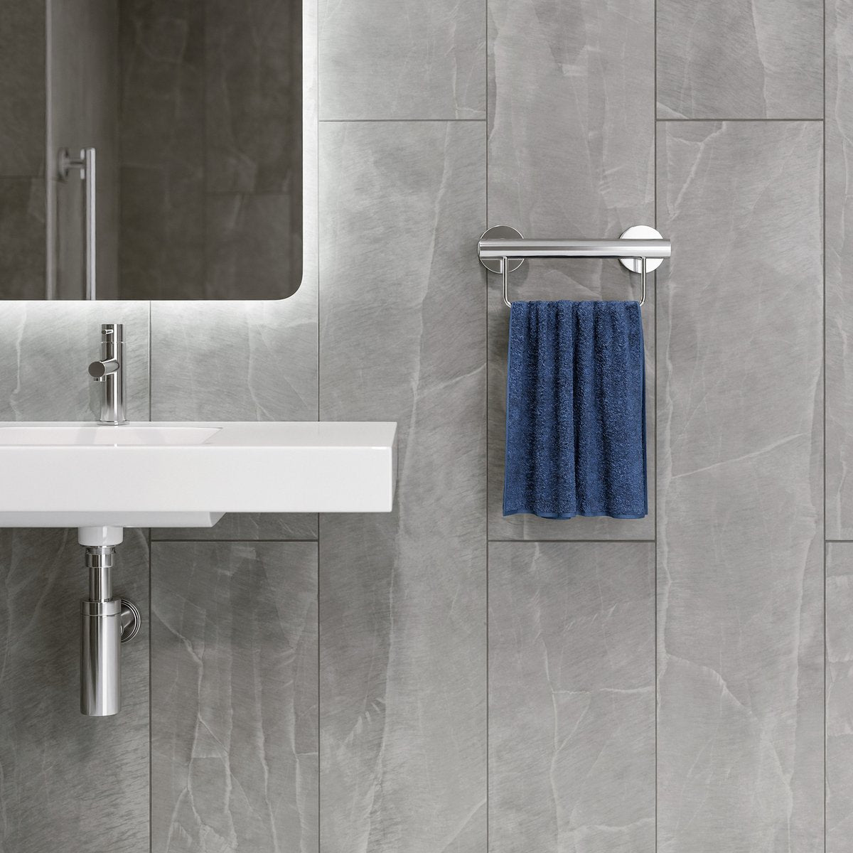 Evekare Towel Rail - 300mm - Stainless Steel - Grab Rail - Supports 250kg