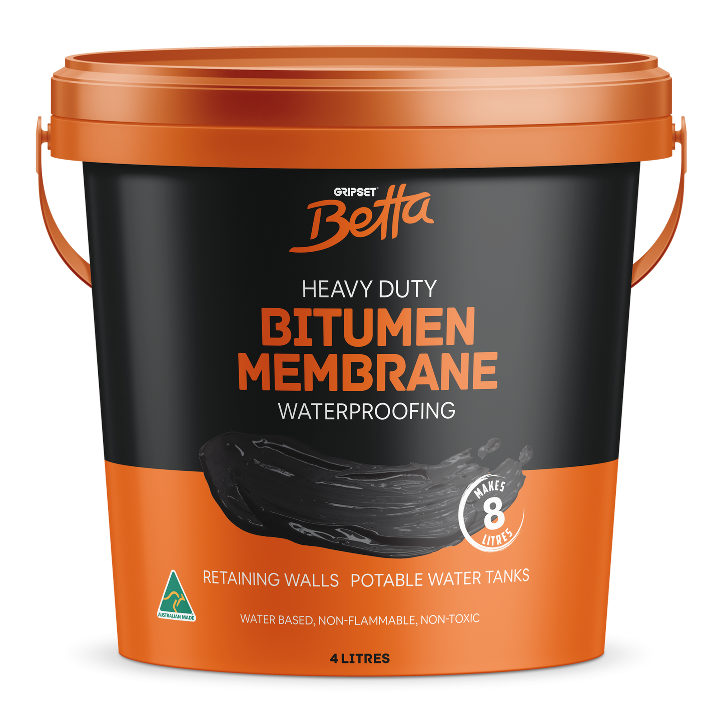 Gripset Betta Bitumen Rubber Waterproofing Membrane - 4L