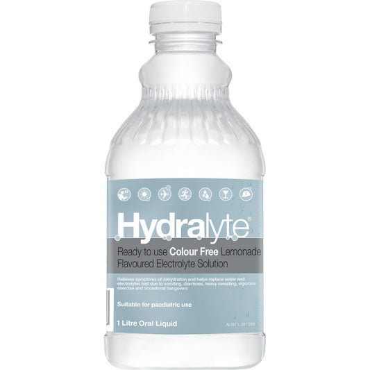 Hydralyte Colour Free Lemonade 1l