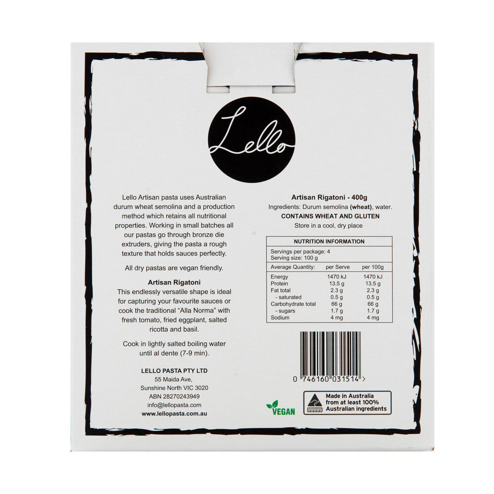 Lello Dry Rigatoni - 400g