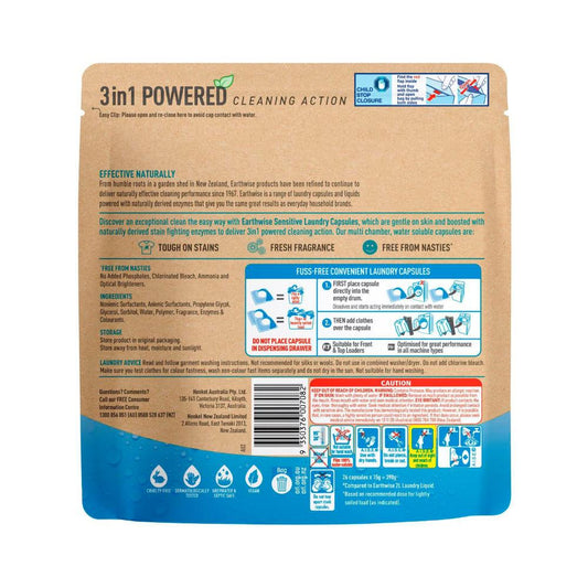 Earthwise 3 In 1 Laundry Capsules Sensitive - 26 pack