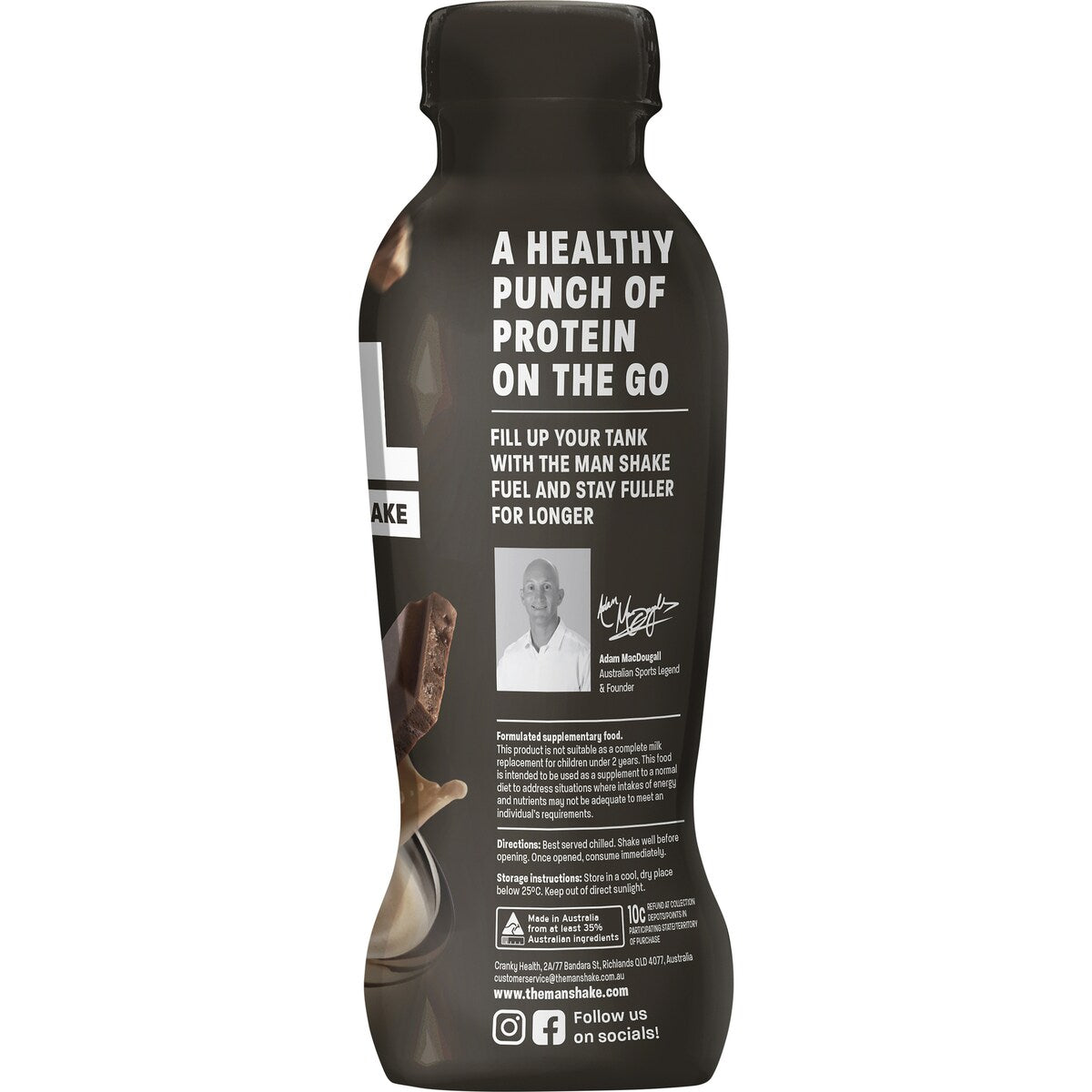 The Man Shake Fuel Chocolate Health Shake 375ml