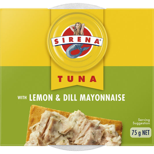 Sirena Tuna Lemon & Dill Mayo Snacking 75g