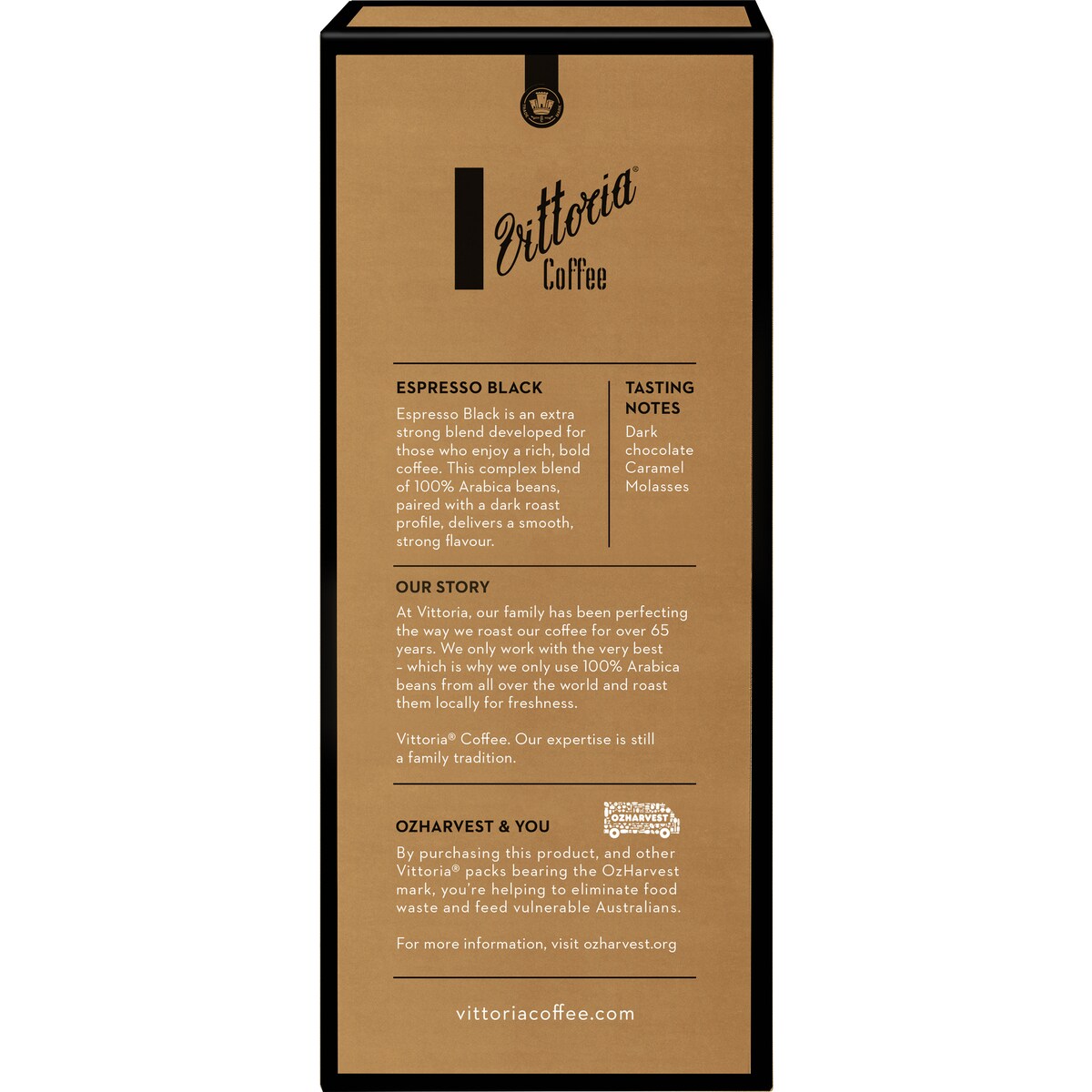 Vittoria Espresso Black Coffee Capsules 10 pack