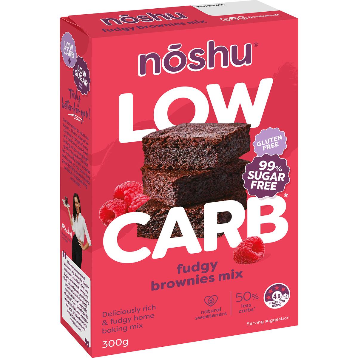 Noshu 99% Sugar Free Fudgy Brownies Mix 300g