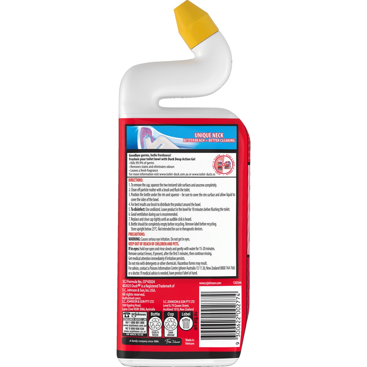 Duck Deep Action Gel Toilet Cleaner Limited Edition 750mL