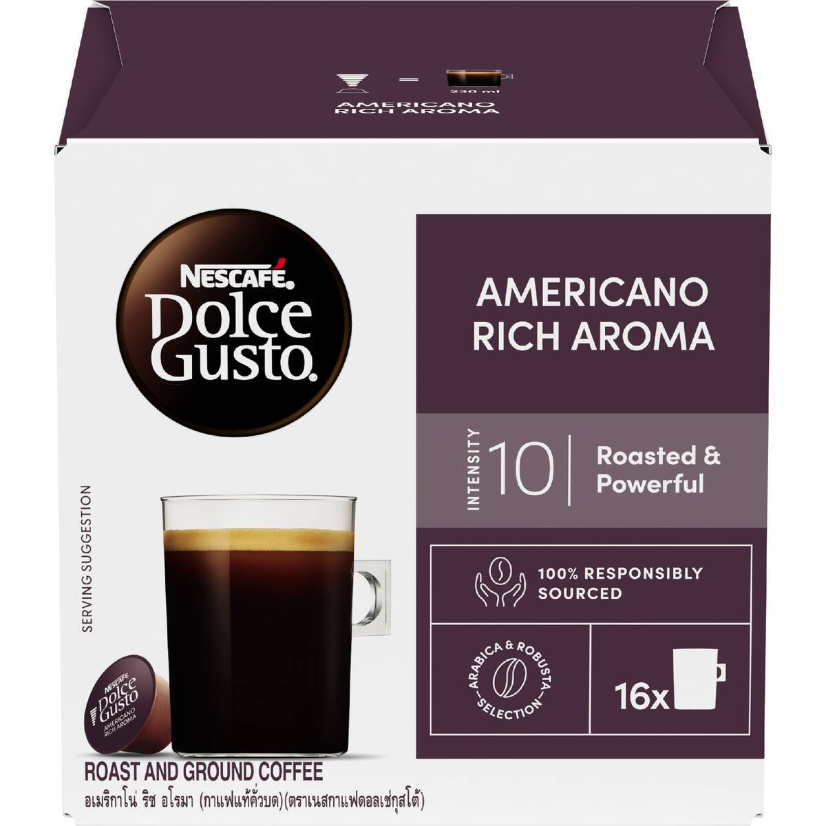 Nescafe Dolce Gusto Americano Rich Aroma Coffee Pods 16 Pack