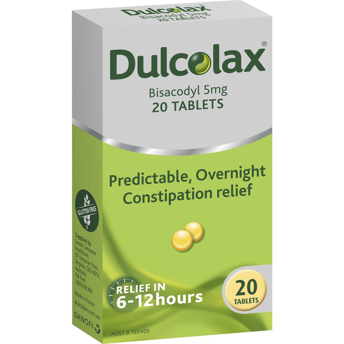 Dulcolax Constipation Relief Laxative 5mg 20 Pack
