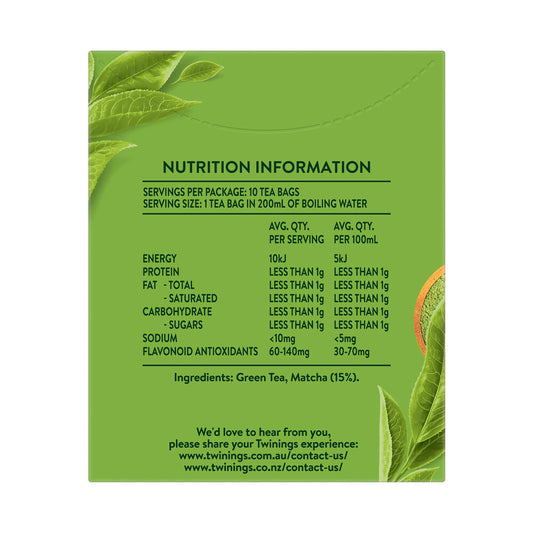 Twinings Matcha Green Tea Bags - 10 pack