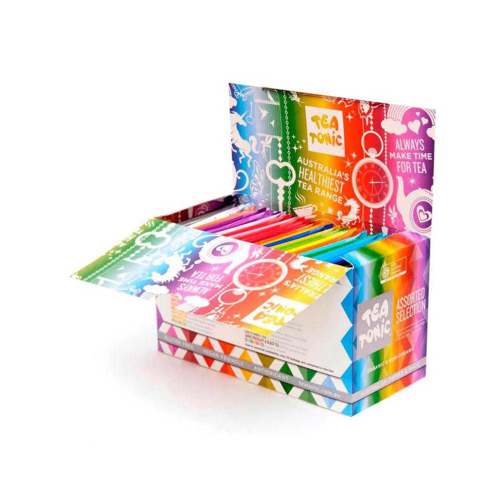 Tea Tonic Assorted Sampler Box Tea Bags - 33 pack