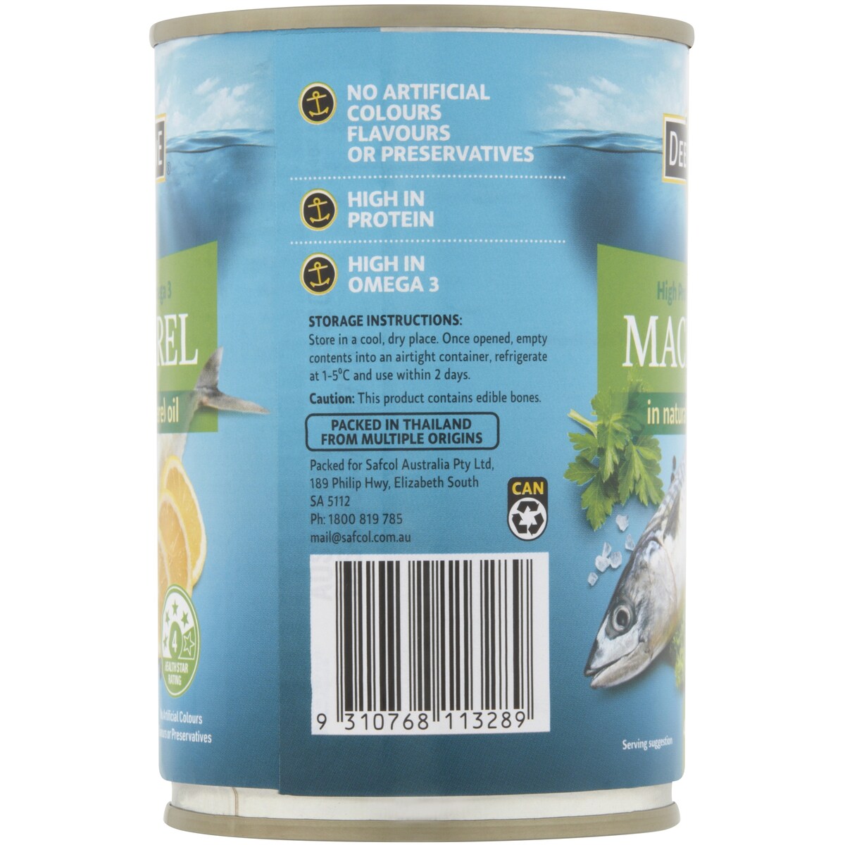 Deep Cove Mackerel In Natural Mackerel Oil 425g