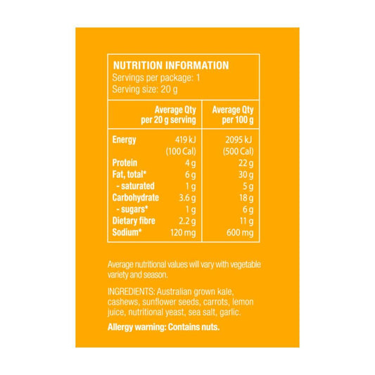 Nudus Bites Kale Chips Cheezy Vegan - 20g