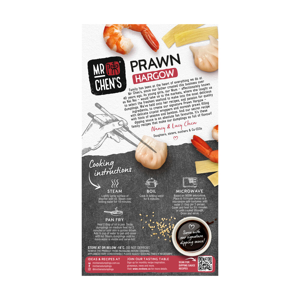Mr Chen's Prawn Hargow 12 Pieces - 300g