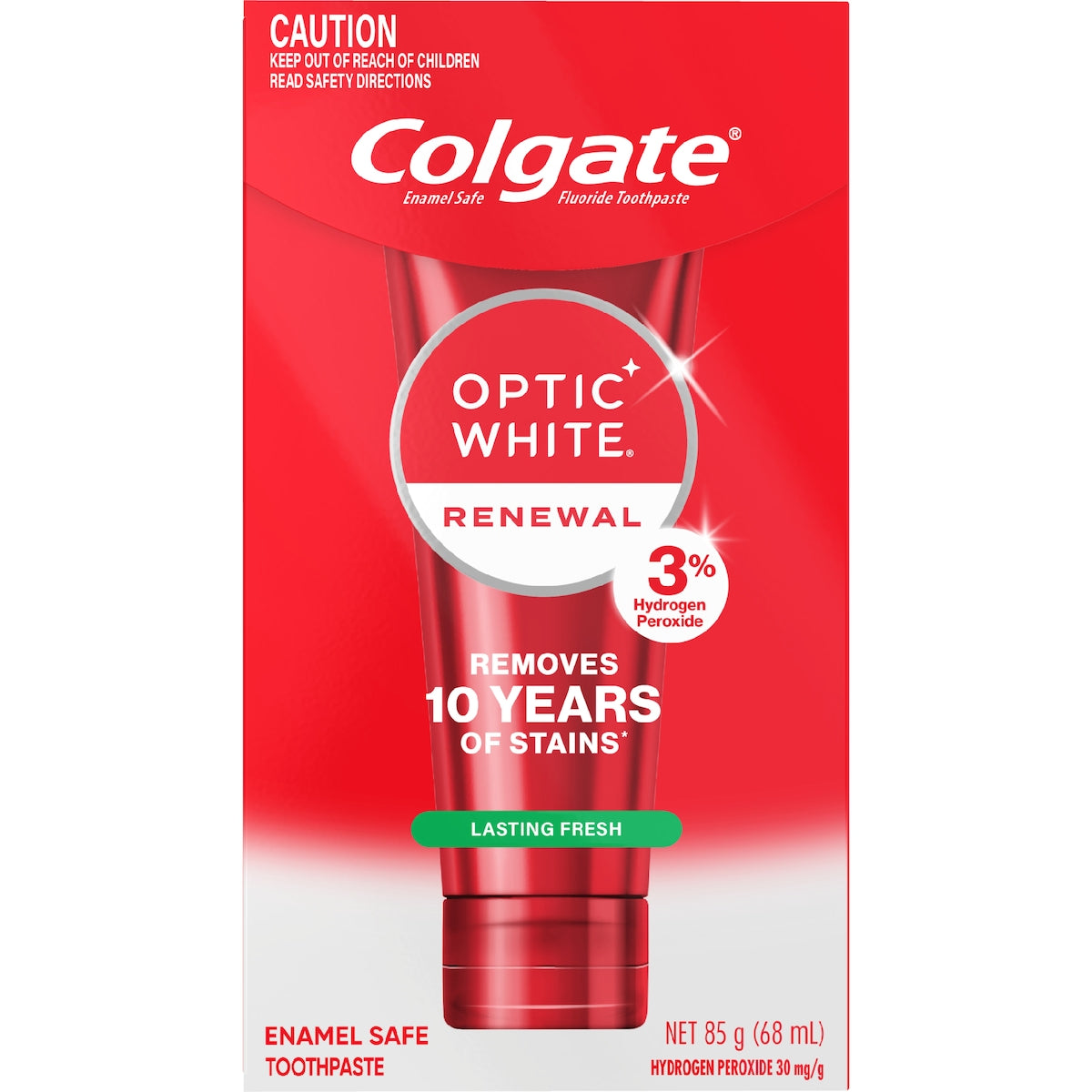 Colgate Teeth Whitening Toothpaste Optic White Renewal Lasting 85g