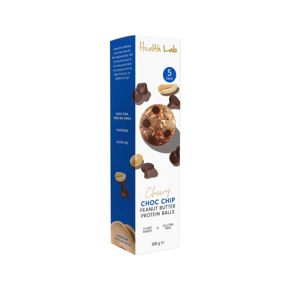 Health Lab Chewy Choc Chip Peanut Butter Balls - 200GRAM