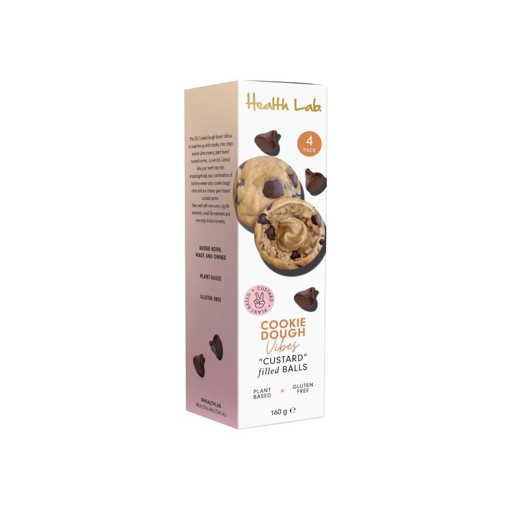 Health Lab Cookie Dough Custard Filled Balls 4pk - 160GRAM