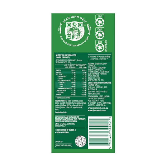 John West Tempters Tuna Multipack Olive Oil Blend 4x95g - 380g