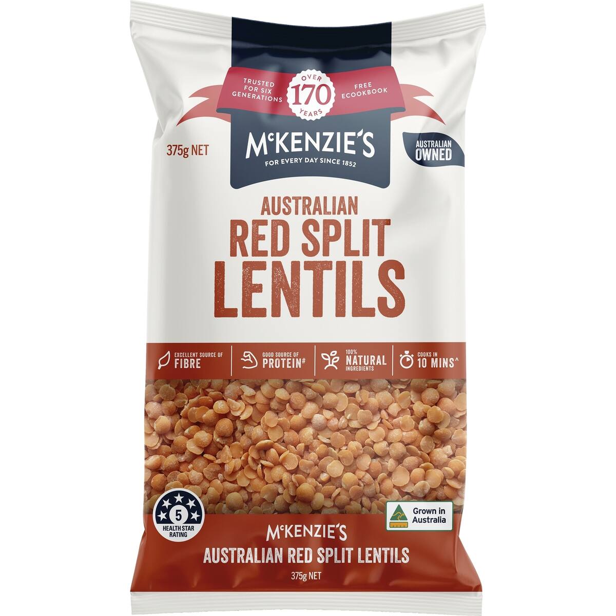 Mckenzie's Lentils Red 375g