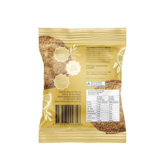 Food To Nourish Protein Cookie Lemon Shortbrtead - 60g