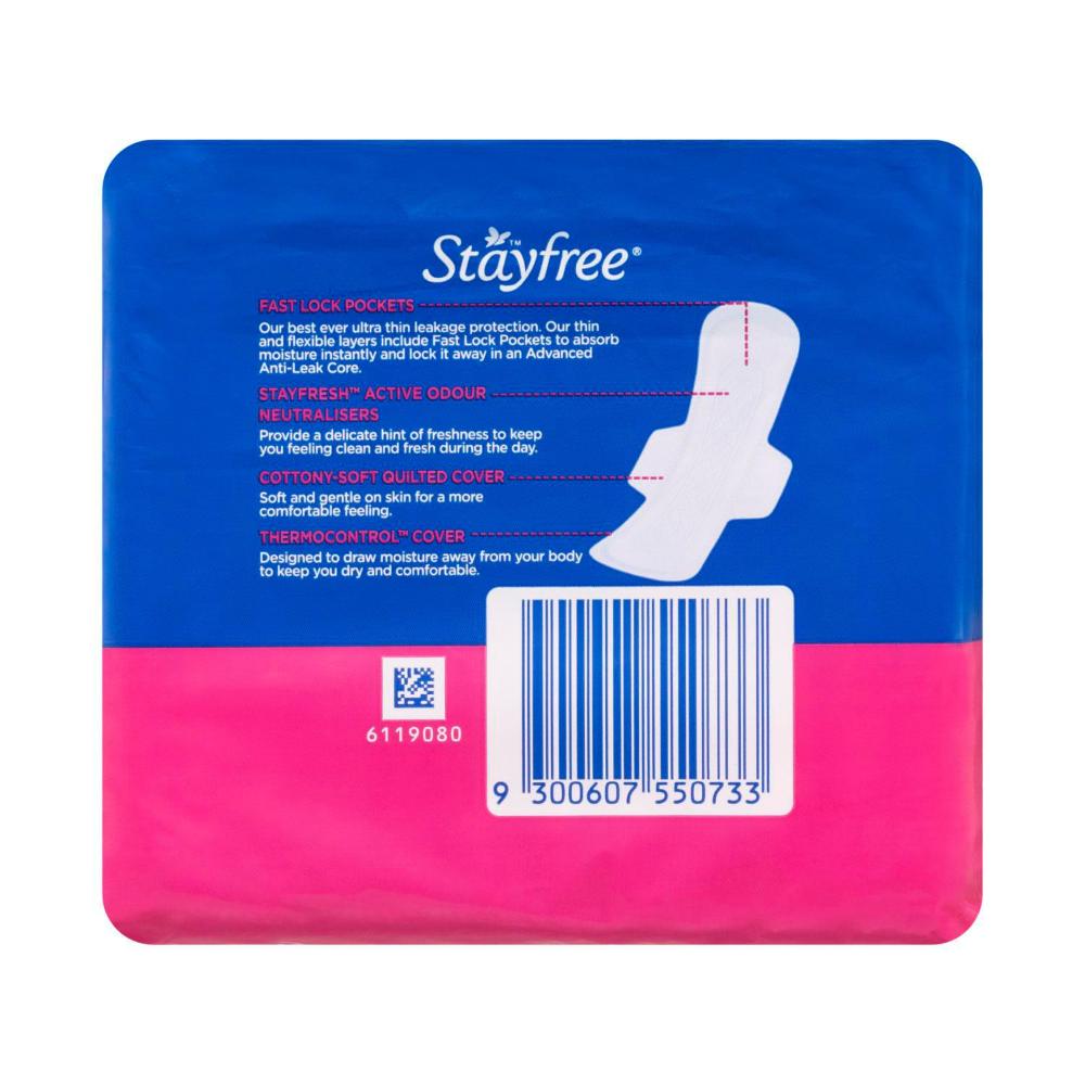 Stayfree Ultra Thin Super Pads With Wings | 12 pack