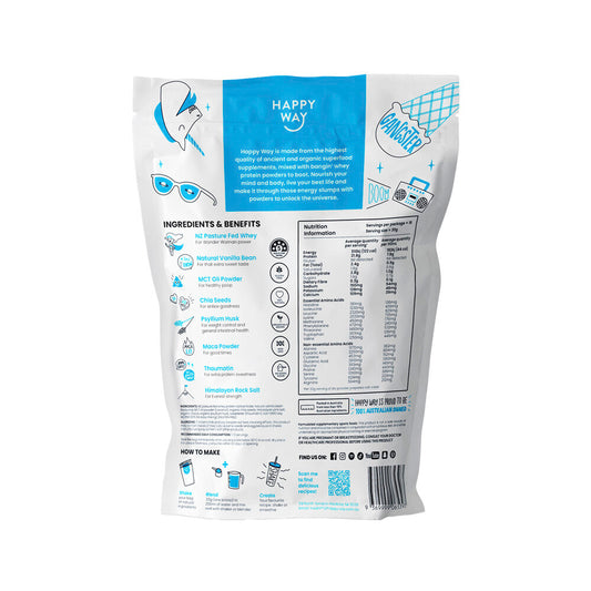 Happy Way Whey Protein Powder Vanilla - 500g