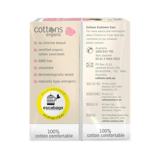Cottons Organic Ultra Thin Super Pads - 12 pack